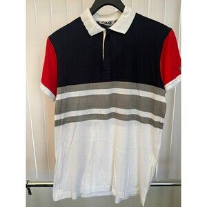 NWT Vintage Old stock Men’s FILA 80’s Blue/White Red/ Polo Size US 40 Medium